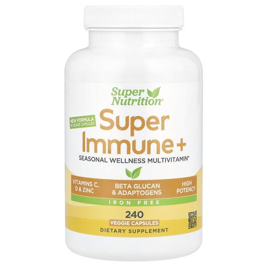 Основное фото товара Super Immune+ Multivitamin Iron Free Основное фото товара Super Nutrition, Мультивитамины, Super Immune+ Iron Free, 240 кап
