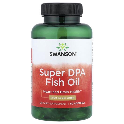 Основное фото товара Swanson, Омега 3, Super DPA Fish Oil 1000 mg, 60 капсул