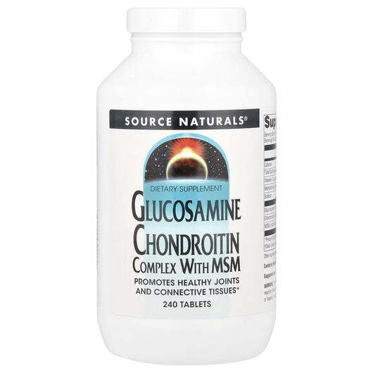 Основне фото товара Glucosamine Chondroitin Complex With MSM Основне фото товара Glucosamine Chondroitin Complex With, Глюкозамін Хондроітин, 240
