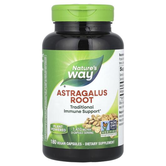 Основне фото товара Astragalus Root 470 mg, Корінь астрагала 470 мг, 180 капсул