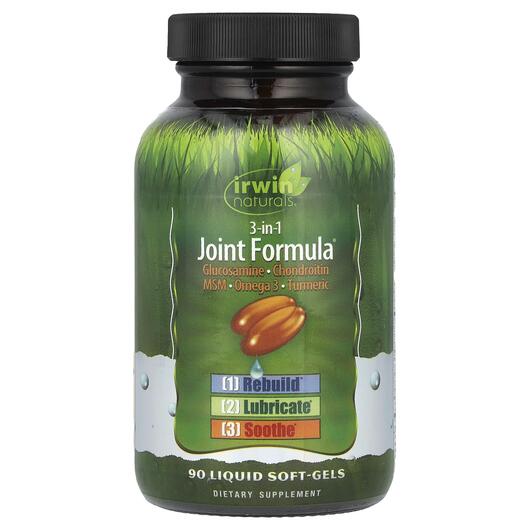 Основне фото товара Irwin Naturals, 3-in-1 Joint Formula, Підтримка суглобів, 90 капс