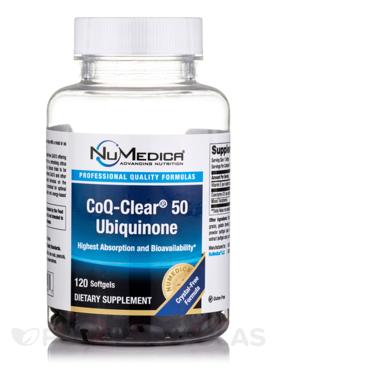 Основне фото товара CoQ-Clear 50 Ubiquinone Основне фото товара NuMedica, CoQ-Clear 50 Ubiquinone, Коензим CoQ10, 120 капсул