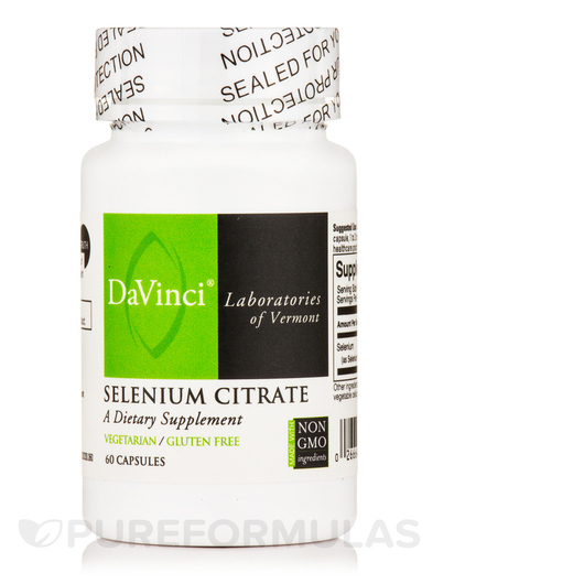 Основное фото товара Selenium Citrate Основное фото товара DaVinci Laboratories, Селен, Selenium Citrate, 60 капсул