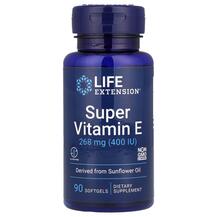 Super Vitamin E 268 mg Витамин E Life Extension 90 капсул