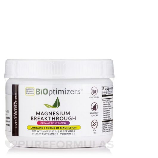 Основное фото товара Magnesium Breakthrough Powder Drink Organic Fruit Punch Flavor Основное фото товара Magnesium Breakthrough Powder Drink Organic Fruit Punch Flavor, М