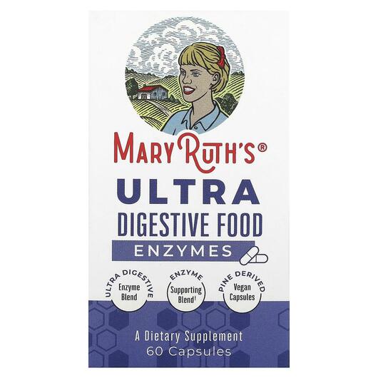 Основное фото товара Ultra Digestive Food Enzymes Основное фото товара MaryRuth's, Ферменты, Ultra Digestive Food Enzymes, 60 капсу