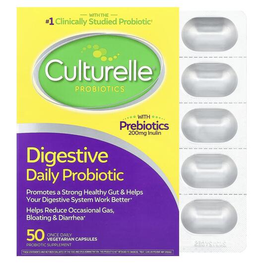Основне фото товара Culturelle, Culturelle Probiotics, Пробіотик культурелле, 50 капс