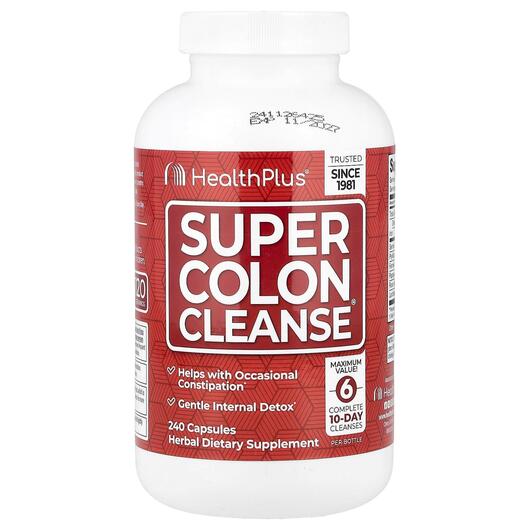 Основное фото товара Health Plus, Поддержка кишечника, Super Colon Cleanse, 240 капсул