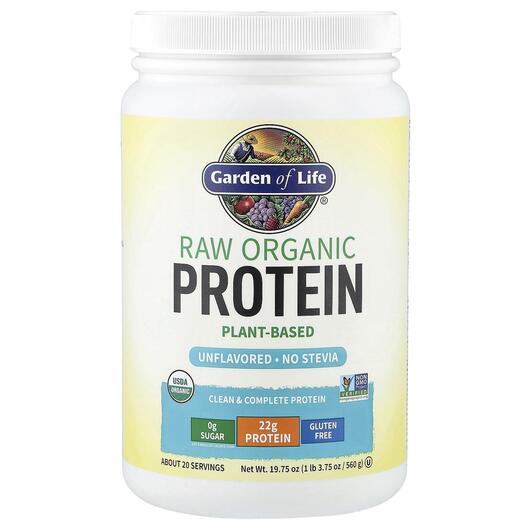 Основное фото товара RAW Organic Protein Organic Plant Formula Unflavored Основное фото товара Garden of Life, Органический Протеин, RAW Organic Protein, 568 г