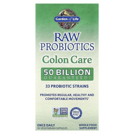 Основное фото товара Поддержка кишечника, RAW Probiotics Colon Care, 30 капсул