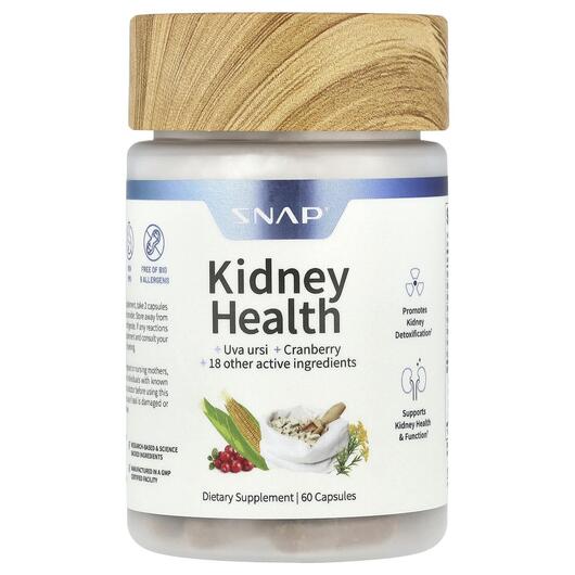 Основне фото товара Snap Supplements, Kidney Health, Підтримка нирок, 60 капсул