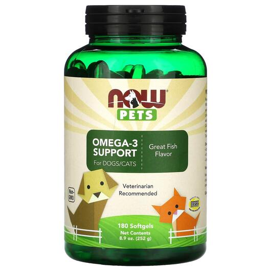 Основне фото товара Pets Omega-3 Support for Dogs/Cats Great Fish Flavor, Омега 3, 18
