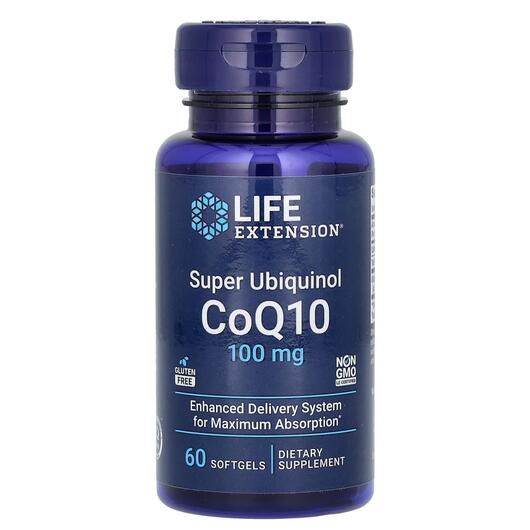 Основне фото товара Life Extension, Super Ubiquinol CoQ10, Убіхінол 100 мг, 60 капсул