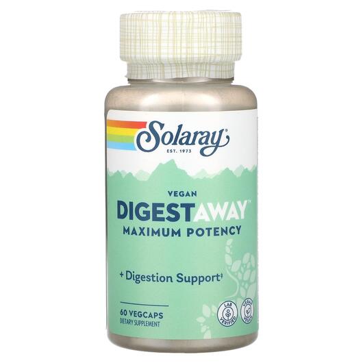 Основное фото товара Solaray, Ферменты, Vegan Digestaway Maximum Potency, 60 капсул