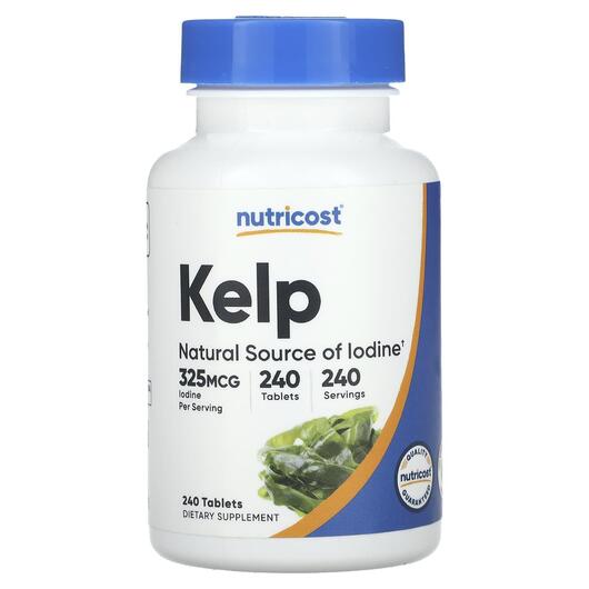 Основное фото товара Kelp 325 mcg Основное фото товара Nutricost, Ламинария, Kelp 325 mcg, 240 таблеток