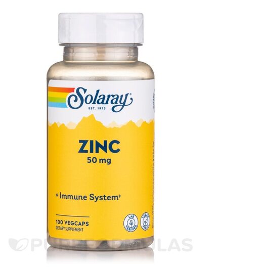 Основное фото товара Zinc 50 mg Основное фото товара Solaray, Цинк, Zinc 50 mg, 100 капсул