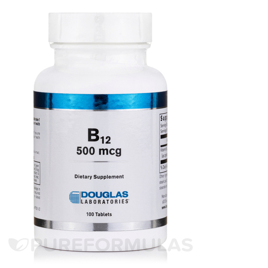 Основное фото товара B12 500 mcg Основное фото товара Douglas Laboratories, Витамин B12 Кобаламин, B12 500 mcg, 100 таб