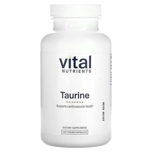 Основне фото товара Vital Nutrients, Taurine 1000 mg, L-Таурин, 120 капсул