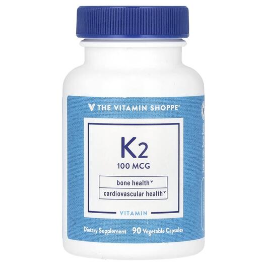 Основное фото товара Vitamin K2 100 mcg Основное фото товара TheVitaminShoppe, Витамин K2, Vitamin K2 100 mcg, 90 капсул