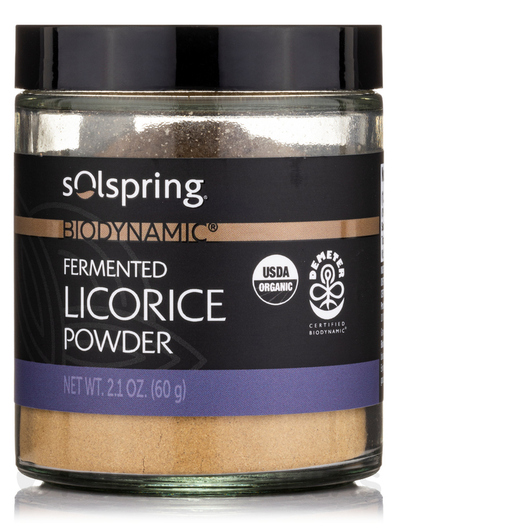 Основное фото товара Solspring Biodynamic Organic Fermented Licorice Powder Основное фото товара Лакрица, Solspring Biodynamic Organic Fermented Licorice Powder,
