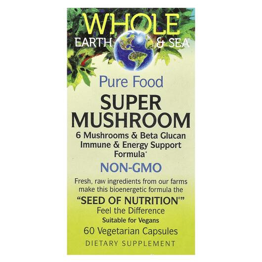 Основне фото товара Natural Factors, Super Mushroom, Гриби, 60 капсул