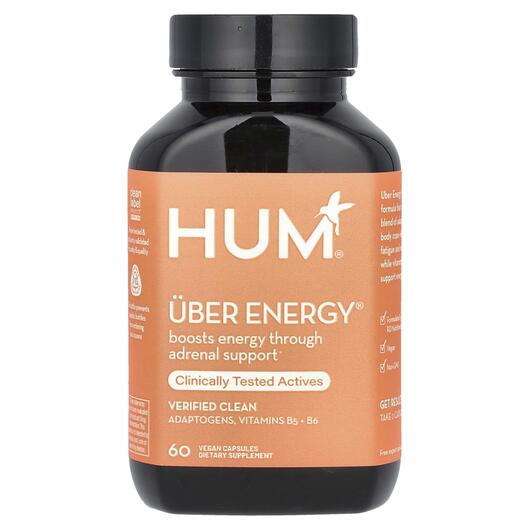 Основное фото товара HUM Nutrition, Поддержка надпочечников, Uber Energy, 60 капсул