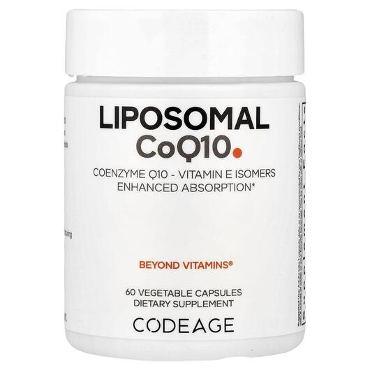 Основне фото товара CodeAge, Liposomal CoQ10, Коензим CoQ10, 60 капсул