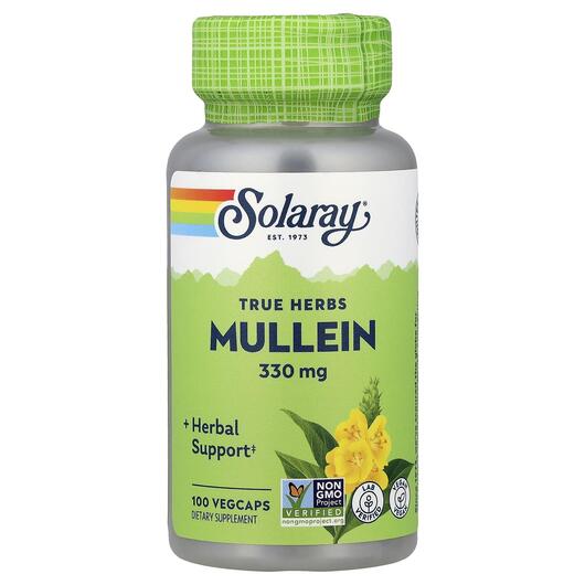 Основне фото товара Mullein 330 mg Основне фото товара Solaray, Mullein 330 mg, Лист коров'яку, 100 капсул