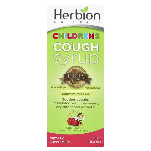 Основное фото товара Children's Cough Syrup Alcohol Free With Honey & Natural Cherry Основное фото товара Herbion, Сироп от кашля, Children's Cough Syrup, 150 мл
