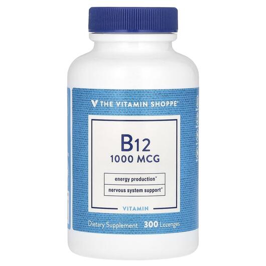 Основне фото товара TheVitaminShoppe, B12 1000 mcg, Вітамін B12 Кобаламін, 300 таблет