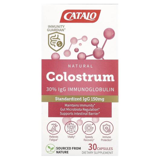 Основное фото товара Natural Colostrum 30% IgG Immunoglobulin Основное фото товара CATALO, Колострум, Natural Colostrum 30% IgG Immunoglobulin, 30 к