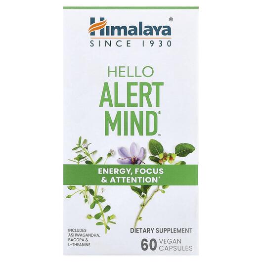 Основное фото товара Himalaya, Поддержка мозга, Hello Alert Mind, 60 капсул