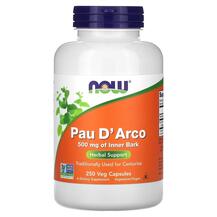 Pau D'Arco 500 mg Пау Д'арко NOW Foods 250 капсул