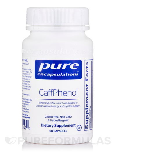 Основне фото товара CaffPhenol Основне фото товара Pure Encapsulations, CaffPhenol, Підтримка мозку, 60 капсул