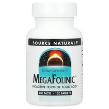 MegaFolinic Фолиновая кислота Source Naturals 120 таблеток