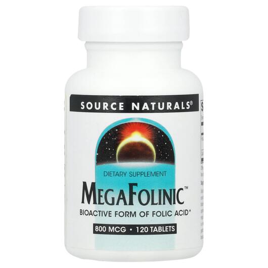 Основное фото товара Source Naturals, Фолиновая кислота, MegaFolinic, 120 таблеток