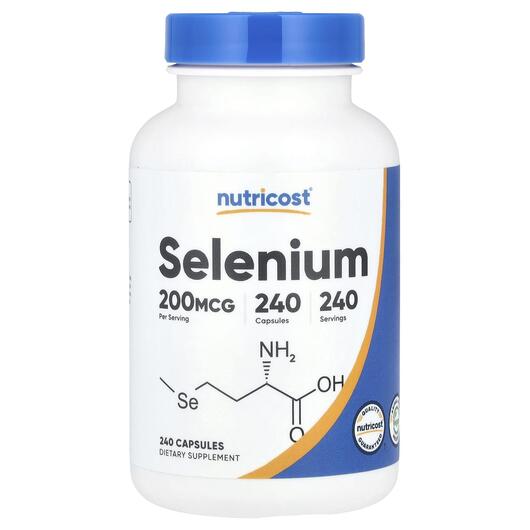Основное фото товара Selenium 200 mcg Основное фото товара Nutricost, Селен, Selenium 200 mcg, 240 капсул