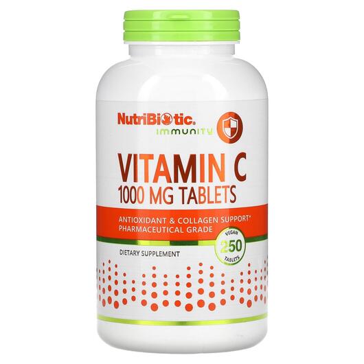 Основне фото товара Immunity Vitamin C 1000 mg Основне фото товара NutriBiotic, Immunity Vitamin C 1000 mg, Вітамін C, 250 таблеток