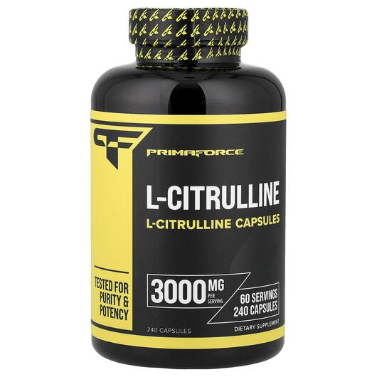 Основне фото товара Primaforce, L-Citrulline, L-Цитрулін, 240 капсул