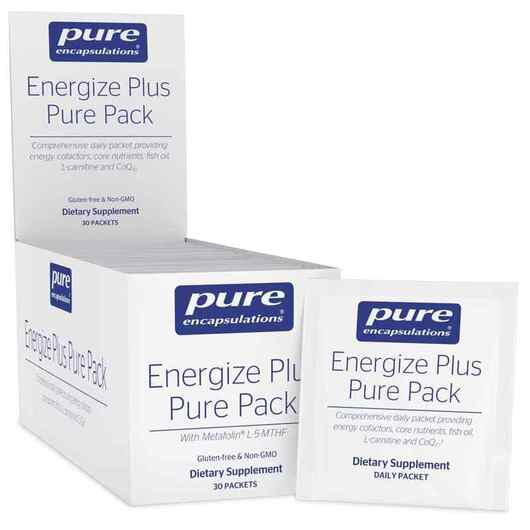 Основное фото товара Energize Plus Pure Pack with Metafolin L-5-MTHF Основное фото товара Pure Encapsulations, Мультивитамины, Energize Plus Pure Pack, 30