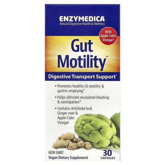 Основне фото товара Enzymedica, Gut Motility Digestive, Підтримка кишечника, 30 капсу