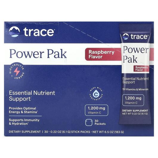 Основне фото товара Electrolyte Stamina PowerPak Raspberry Основне фото товара Trace, Electrolyte Stamina PowerPak Raspberry, Електроліти, 30 шт