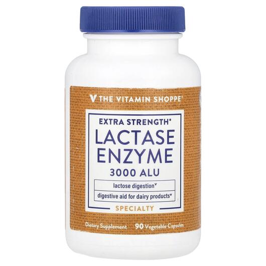 Основне фото товара Lactase Enzyme Extra Strength 3000 ALU, Фермент Лактаза, 90 капсу