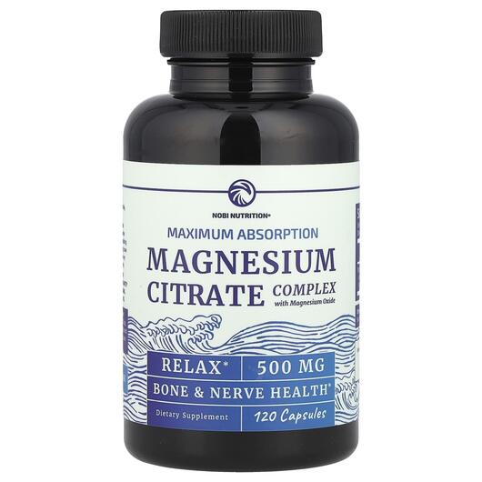 Основне фото товара Magnesium Citrate Complex with Magnesium Oxide 500 mg Основне фото товара Magnesium Citrate Complex with Magnesium Oxide, Магній Цитрат, 12
