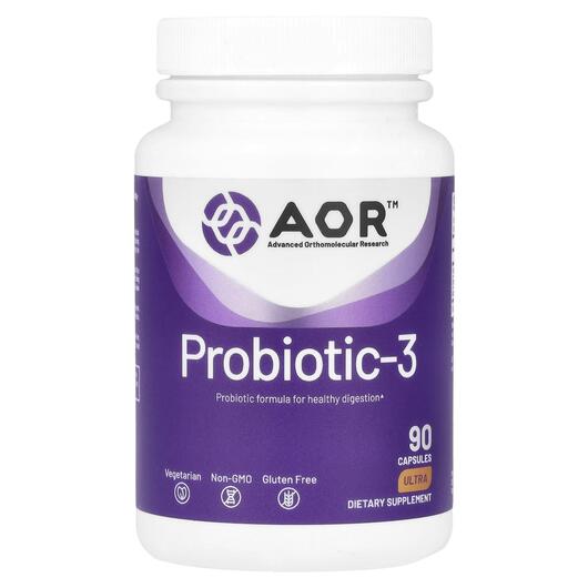 Основное фото товара Probiotic 3 Основное фото товара AOR, Пробиотики, Probiotic 3, 90 капсул