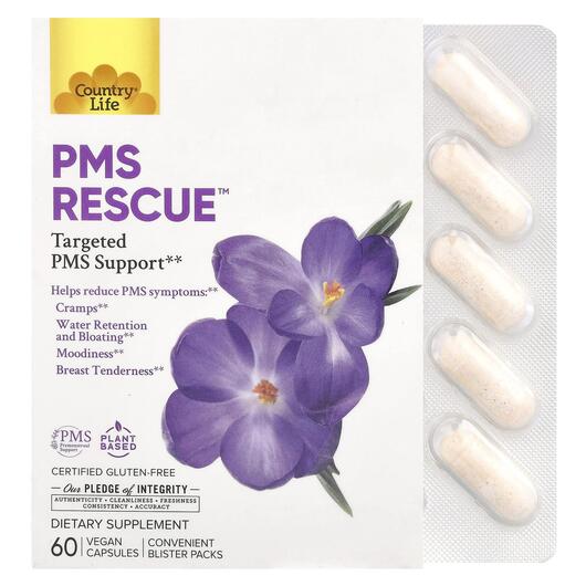 Основне фото товара PMS Rescue Targeted PMS Support Основне фото товара PMS Rescue Targeted PMS Support, Передменструальний синдром, 60 к