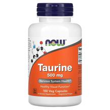 Taurine 500 mg Таурин NOW Foods 100 капсул Taurine 500 mg Таурин NOW Foods 100 капсул