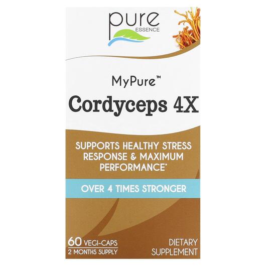 Основное фото товара Pure Essence, Грибы Кордицепс, MyPure Cordyceps 4X, 60 капсул