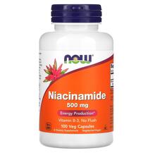 Niacinamide 500 mg Ниацинамид 500 мг NOW Foods 100 капсул
