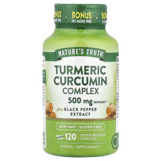 Основне фото товара Turmeric Curcumin Complex 500 mg Основне фото товара Nature's Truth, Turmeric Curcumin, Куркумін, 120 капсул